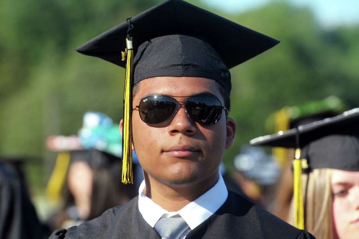 Graduation for the Trumbull High School Class of 2021, in Trumbull, Conn. June 17, 2021.