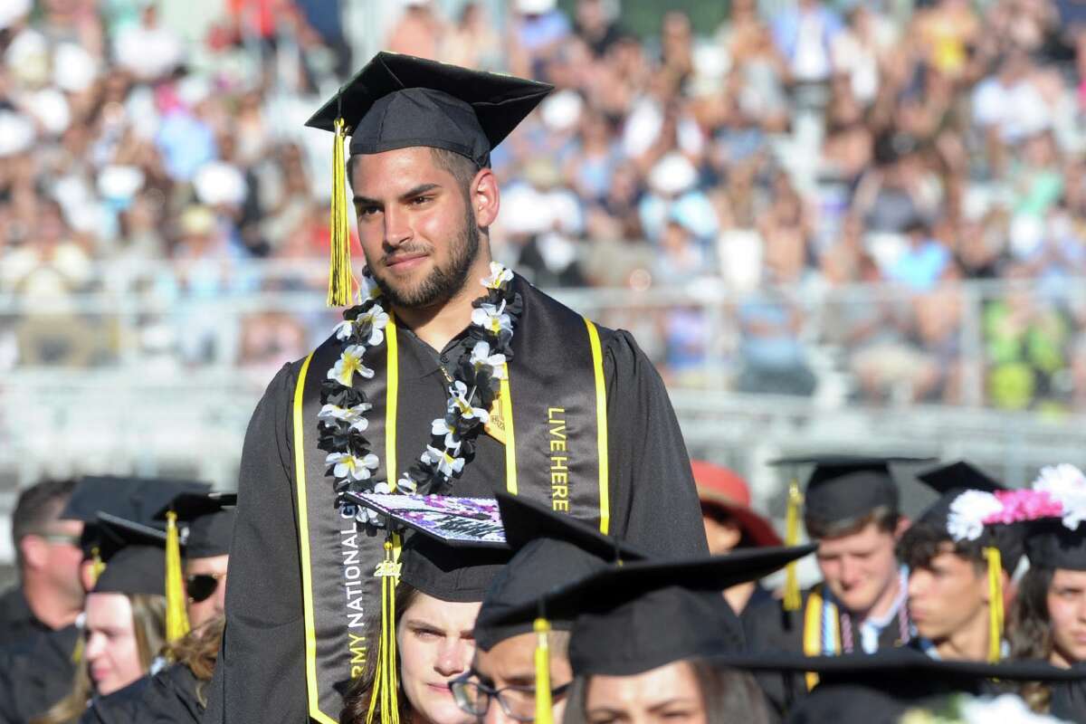 Graduation for the Trumbull High School Class of 2021, in Trumbull, Conn. June 17, 2021.