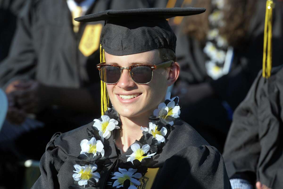 Graduation for the Trumbull High School Class of 2021, in Trumbull, Conn. June 17, 2021.