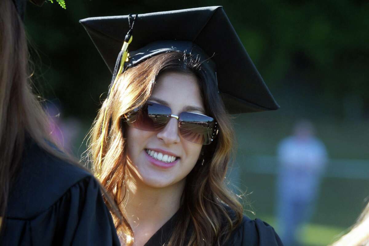Graduation for the Trumbull High School Class of 2021, in Trumbull, Conn. June 17, 2021.