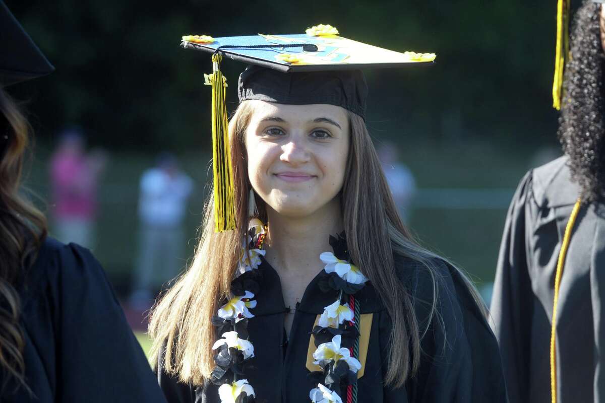 Graduation for the Trumbull High School Class of 2021, in Trumbull, Conn. June 17, 2021.