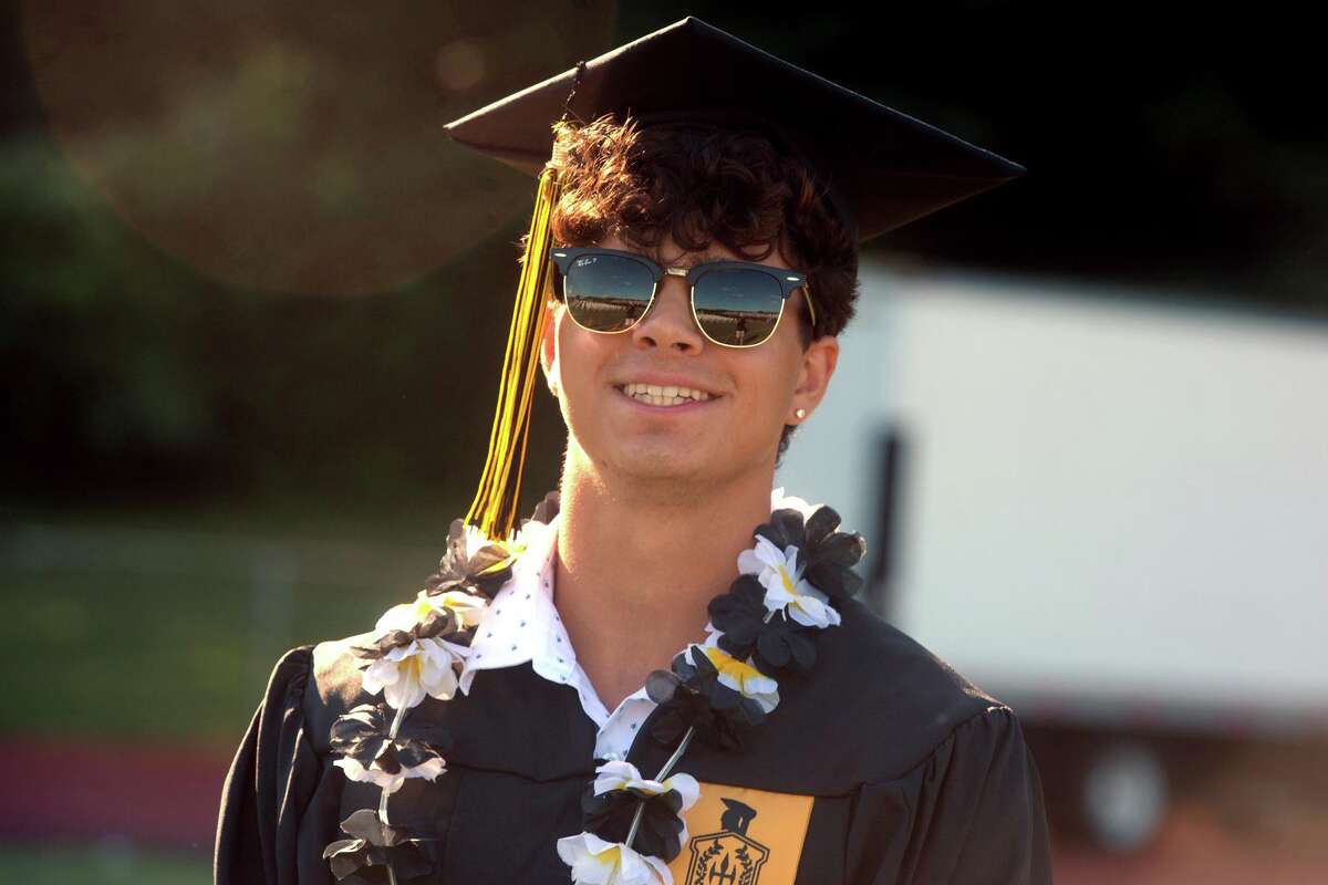Graduation for the Trumbull High School Class of 2021, in Trumbull, Conn. June 17, 2021.