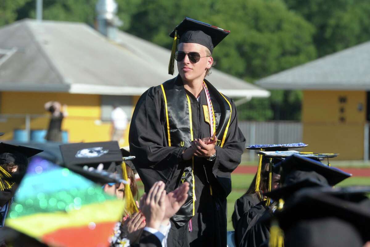 Graduation for the Trumbull High School Class of 2021, in Trumbull, Conn. June 17, 2021.
