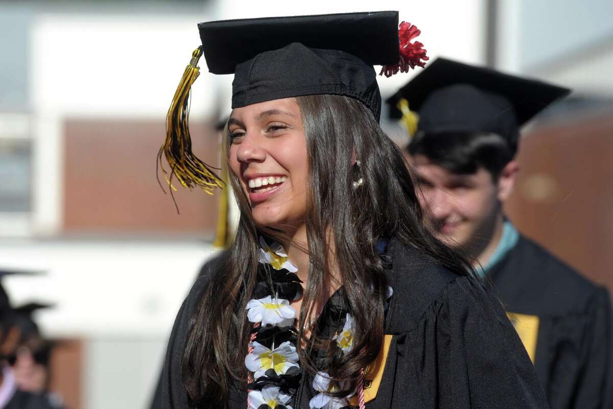 Graduation for the Trumbull High School Class of 2021, in Trumbull, Conn. June 17, 2021.