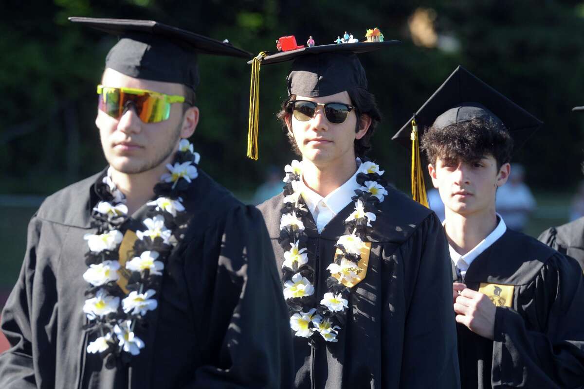 Graduation for the Trumbull High School Class of 2021, in Trumbull, Conn. June 17, 2021.