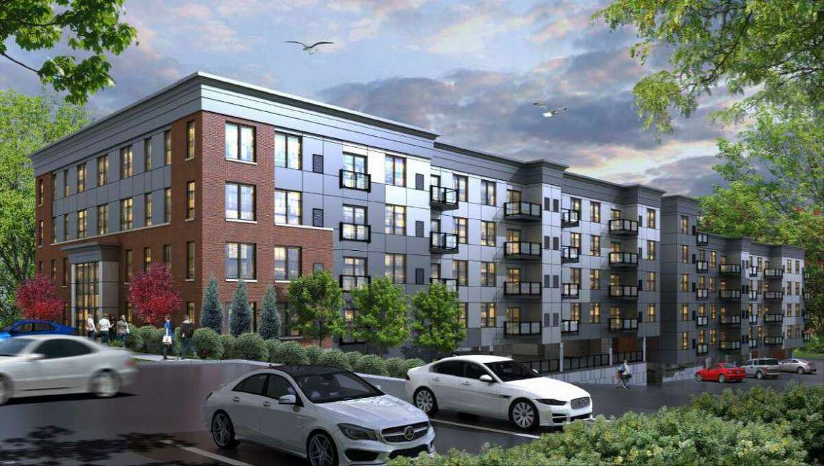 Artist rendering of a proposed apartment complex at 5545 Park Ave., Fairfield.