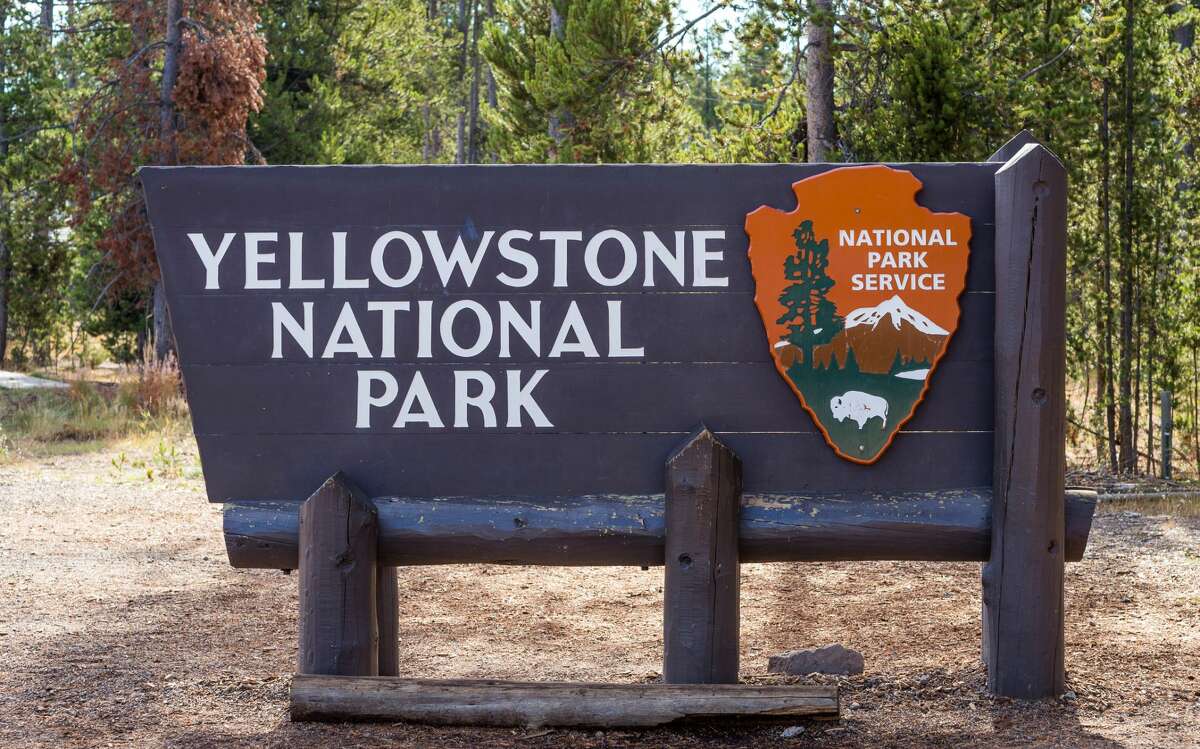 A sign for Yellowstone National Park.