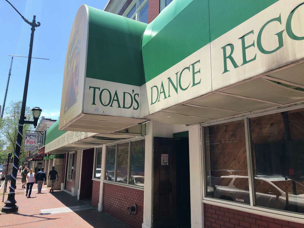 U.S. Sen. Richard Blumenthal, U.S. Rep. Rosa DeLauro and SBA Connecticut District Director Catherine Marx came to Toad’s Place Friday to celebrate a federal grant that will help the venue recover from the pandemic and reopen.
