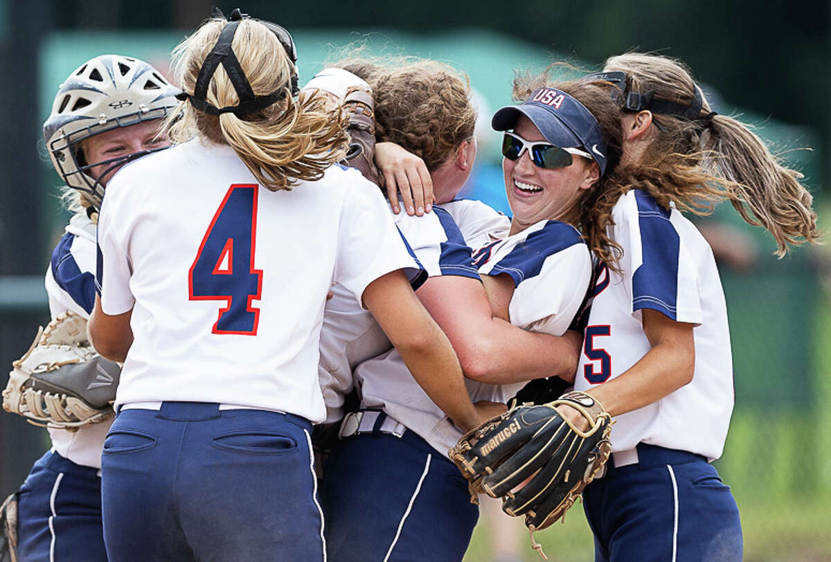The Unionville-Sebewaing Area varsity softball team took one step closer to successfully defending its 2019 Division 4 MHSAA softball championship on Friday as the Patriots beat Bridgman, 9-2, in their semifinal matchup at Michigan State University in East Lansing. The Patriots (39-3) will take on Rudyard at 3 p.m. Saturday at MSU.