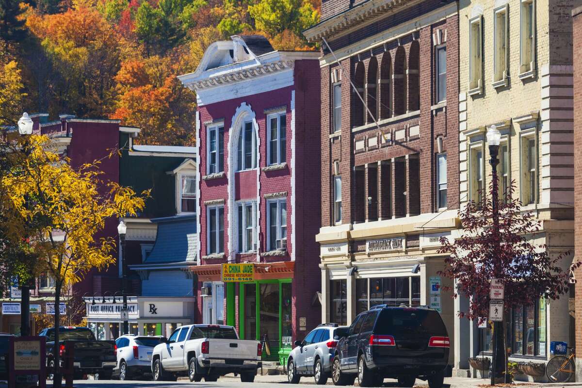 Downtown Saranac Lake village.