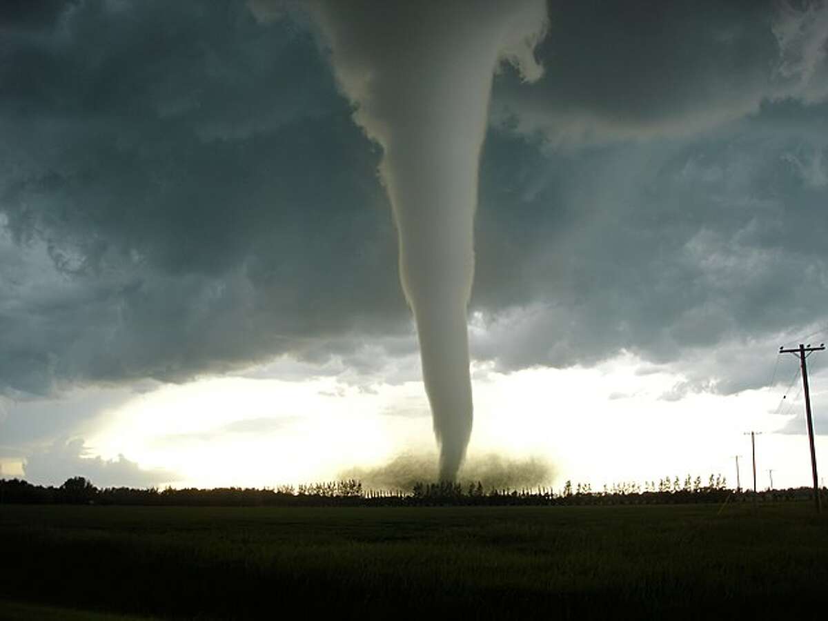 A tornado touches down in Elie, Manitoba