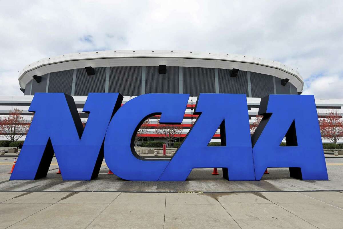 ATLANTA, GA - APRIL 05: A detail of giant NCAA logo is seen outside of the stadium on the practice day prior to the NCAA Men's Final Four at the Georgia Dome on April 5, 2013 in Atlanta, Georgia. (Photo by Streeter Lecka/Getty Images)