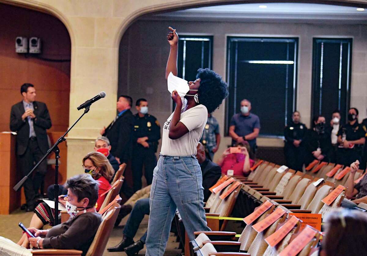 The City Council must consider the impetus for police reform: Racism. Last summer, a woman tells the council the police union wields too much power.