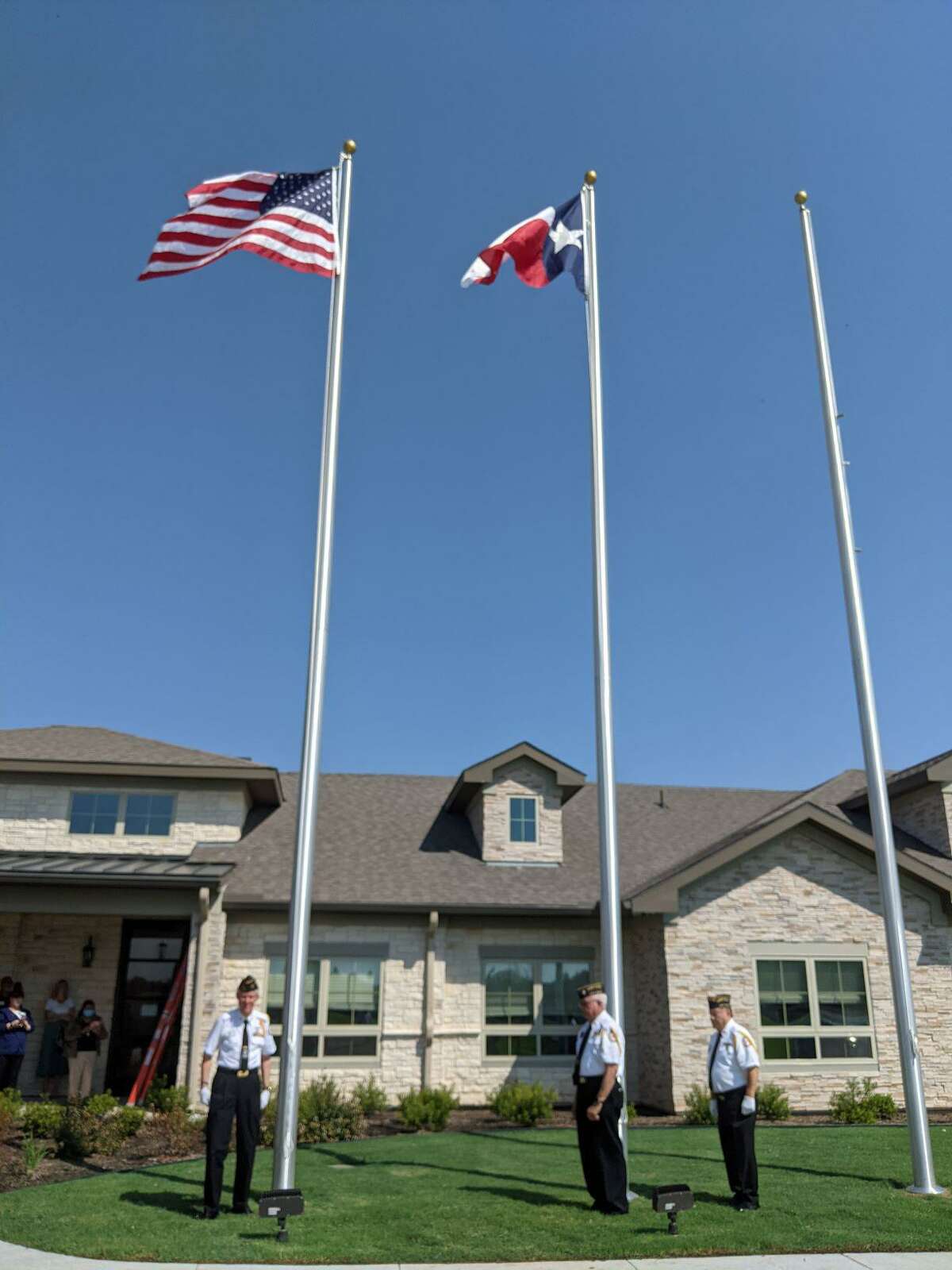 State-of-the-art assisted living facility officially opens in Sugar Land - Houston Chronicle 4 The opening festivities for the Village as Sugar Land included a posting of the colors from members of the Katy VFW Post 9182 and American Legion Post 164. Shown here are Jose Rodriguez, Jeb Strickland, Rico Spacek, Ted Custer, Jose Nicto and Jim Scoggin.