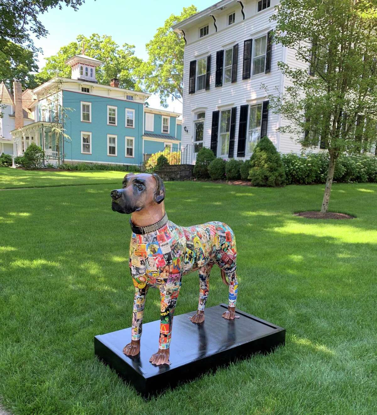 Dog statues are on display up and down Ridgefield as part of a community-wide fundraiser coordinated by the Artful Visual Arts Initiative non-profit.