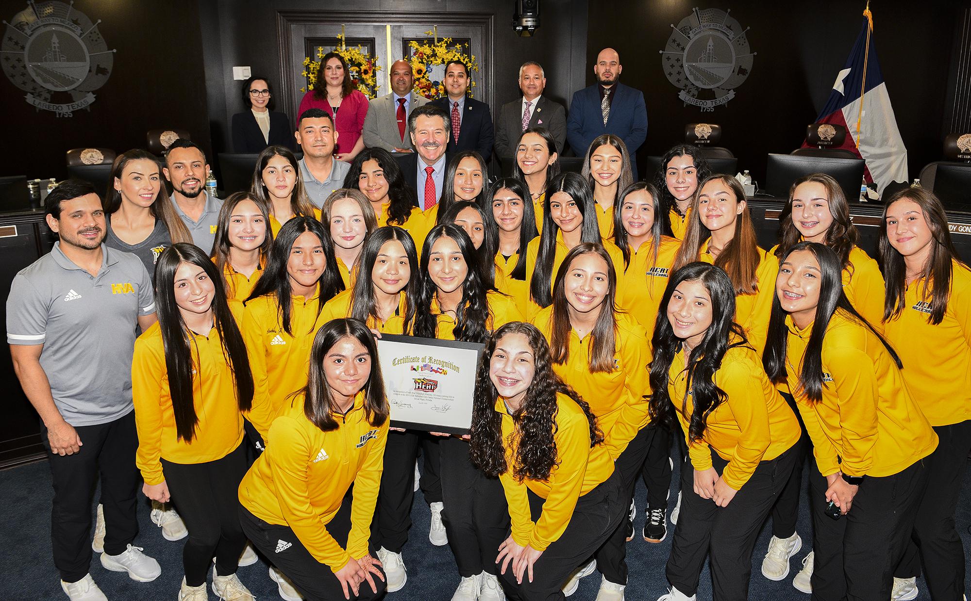 Laredo volleyball team honored before National Championship tournament