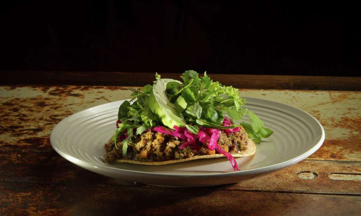 Ground beef tostada at Mateo's Cocina Latina in Healdsburg. The restaurant is permanently closing in July.