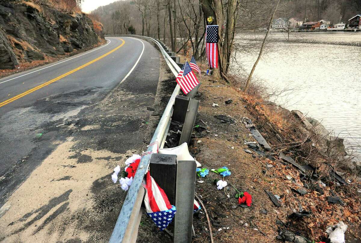A view of the scene from a fatal crash that happened along Route 34 near Cullens Hill Road in Derby, Conn., on Tuesday Mar. 10, 2020.