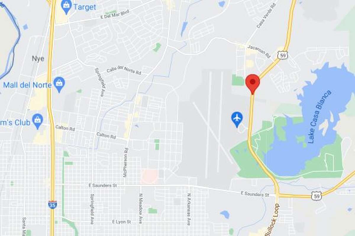 The crash was reported at about 9:20 p.m in front of the Laredo International Airport in the 5200 block of Bob Bullock Loop