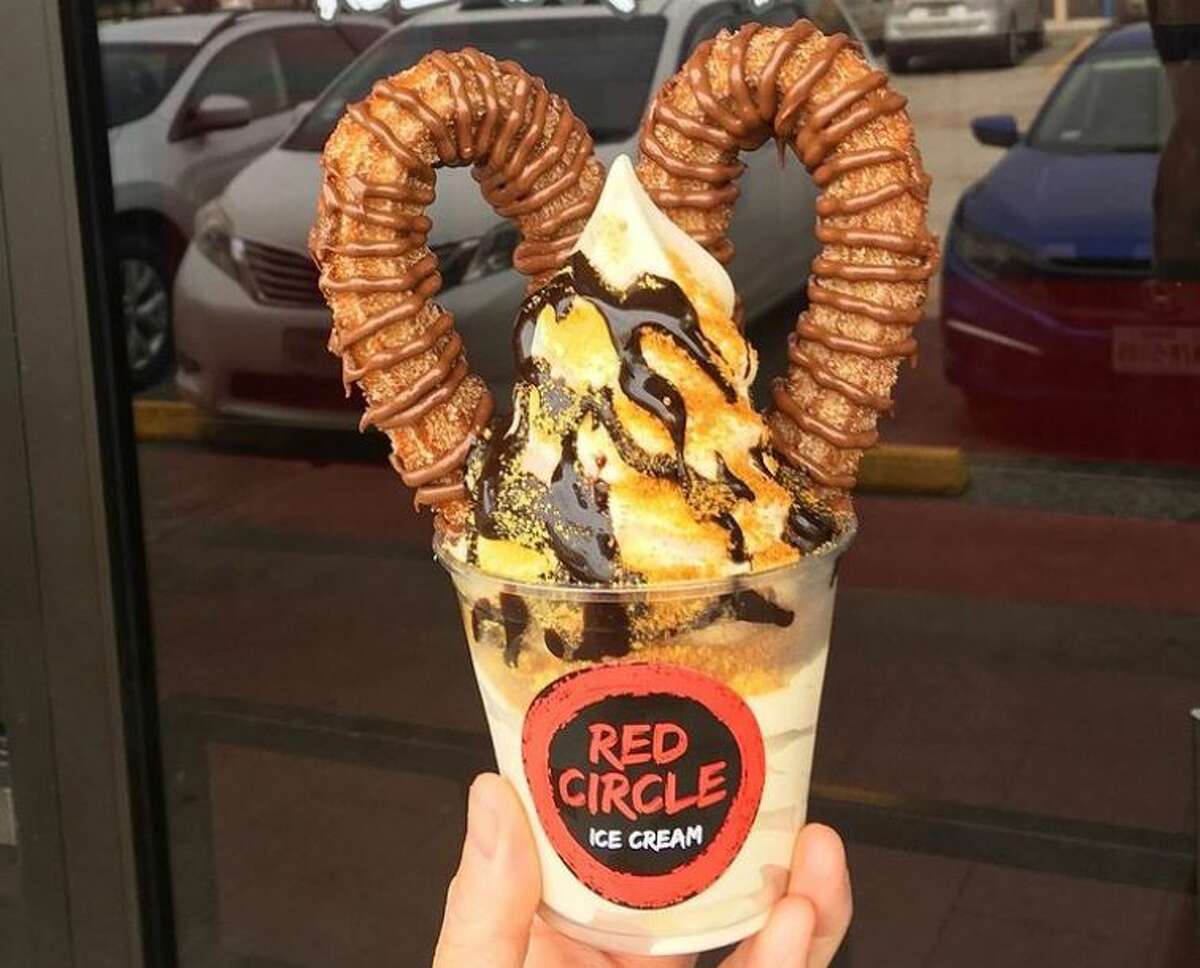 Red Circle Ice Cream serves churros with its soft serve.