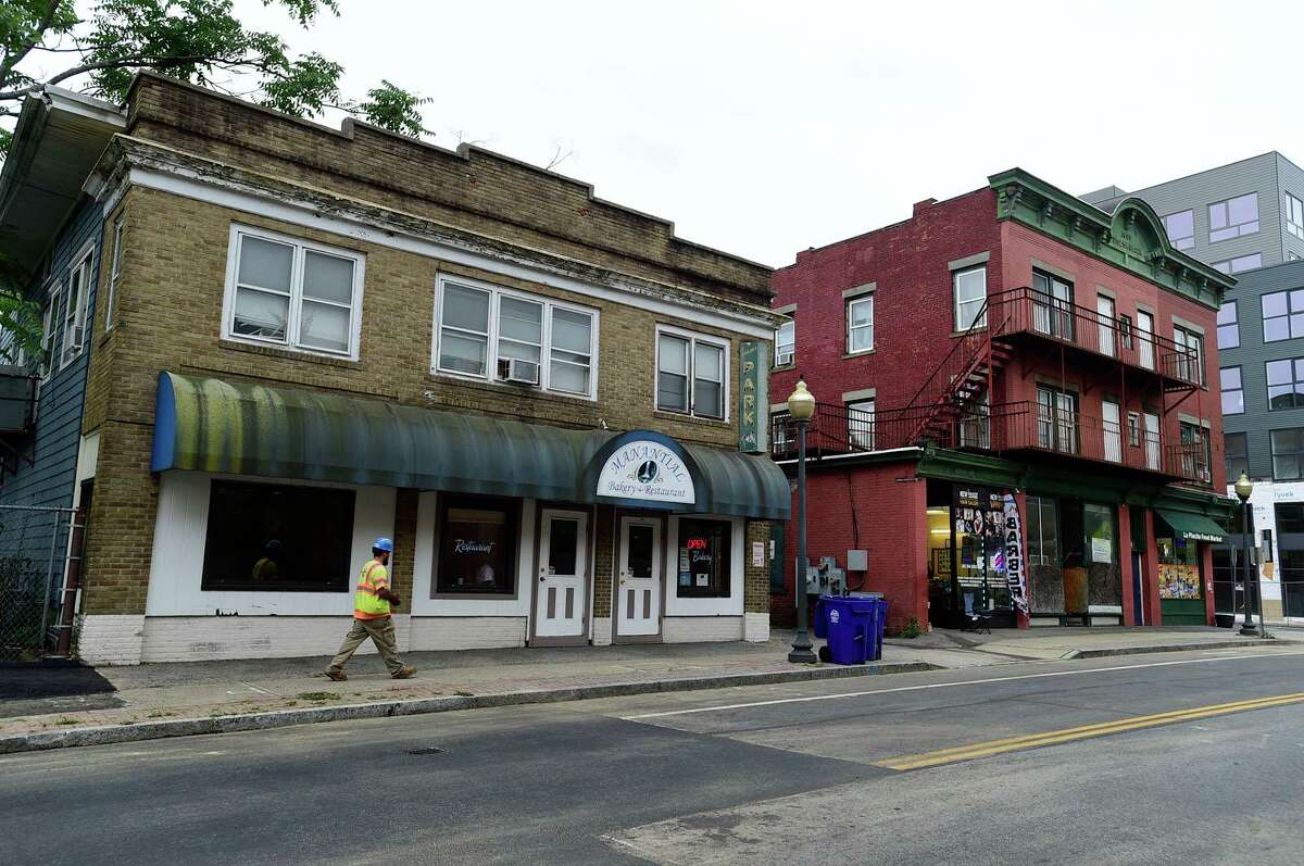 10 Monroe Street building and lot which is planned for redevelopment Tuesday, June 22, 2021, in Norwalk, Conn.