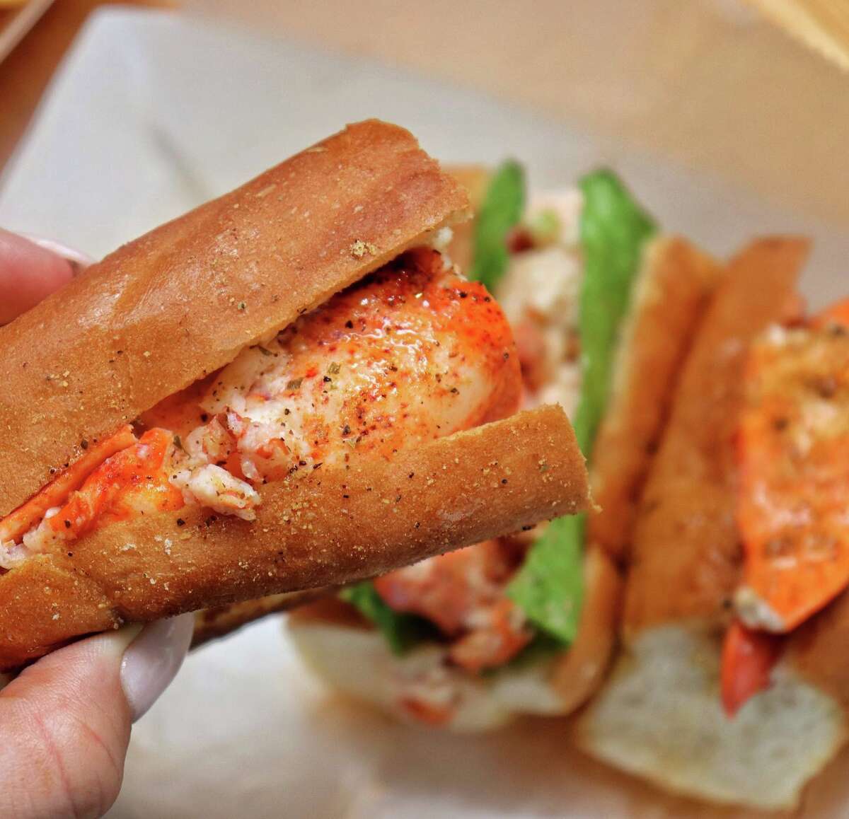 Can't decide on a lobster roll? Try a flight of sliders: hot buttered, "Dirty Maynard" with mayonnaise and the "Heat Wave" with pepper-infused butter.