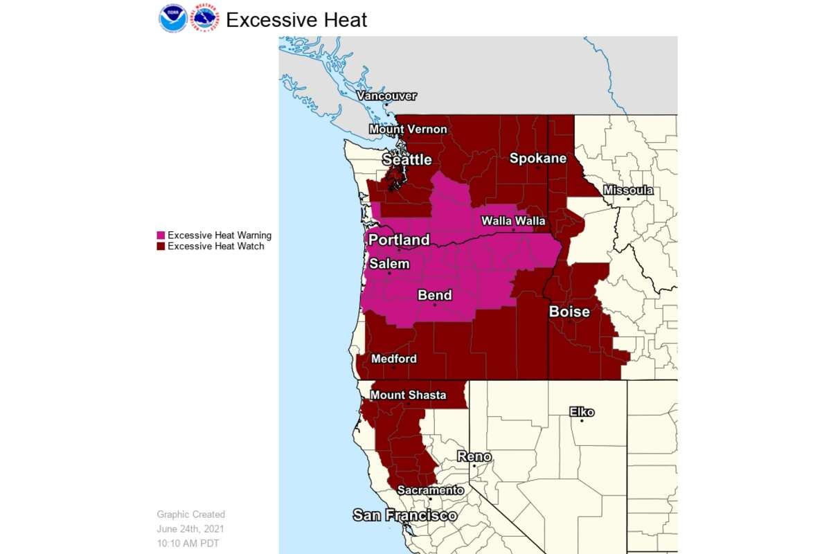 Anomalous Heat Wave To Grip West Coast Portland Could Hit 109