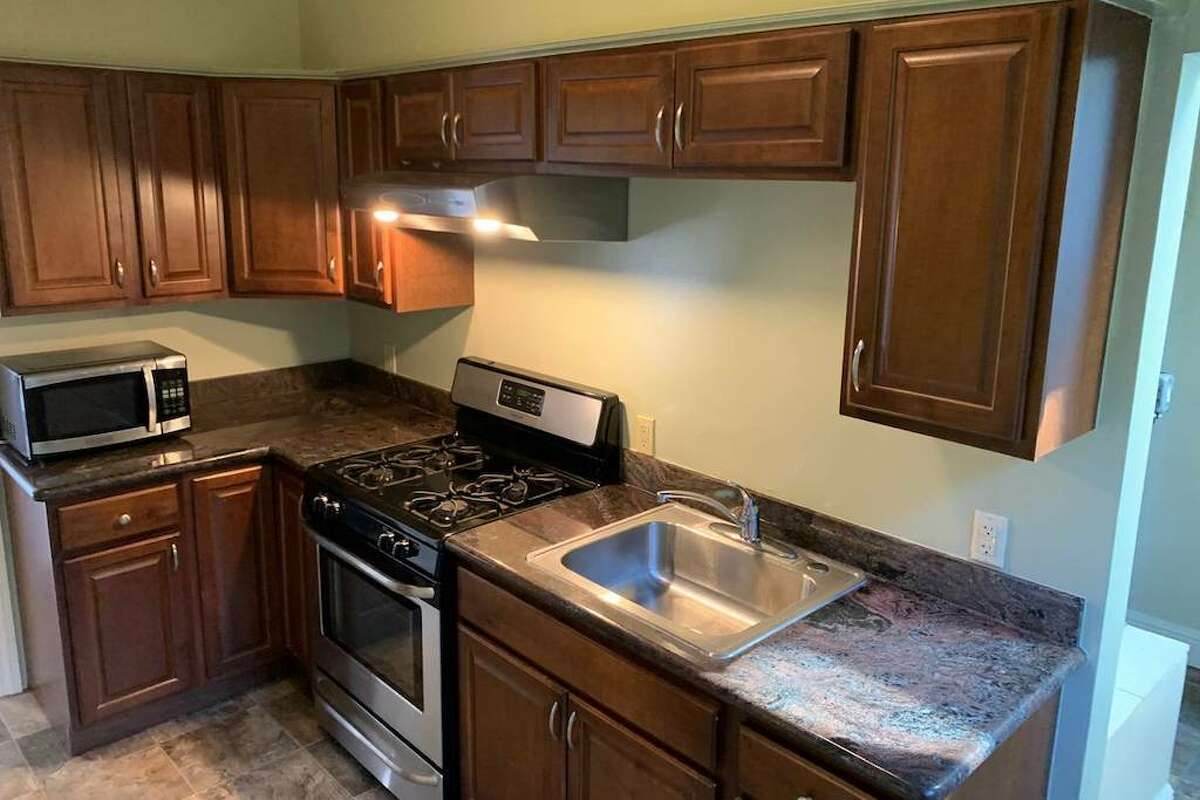 The kitchen looks to be on the smaller side, with no dishwasher in sight.