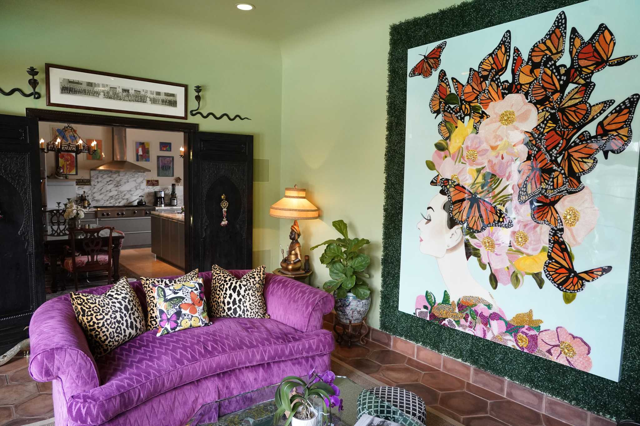 Houston caftan designer shows her design in colourful Afton Oaks property