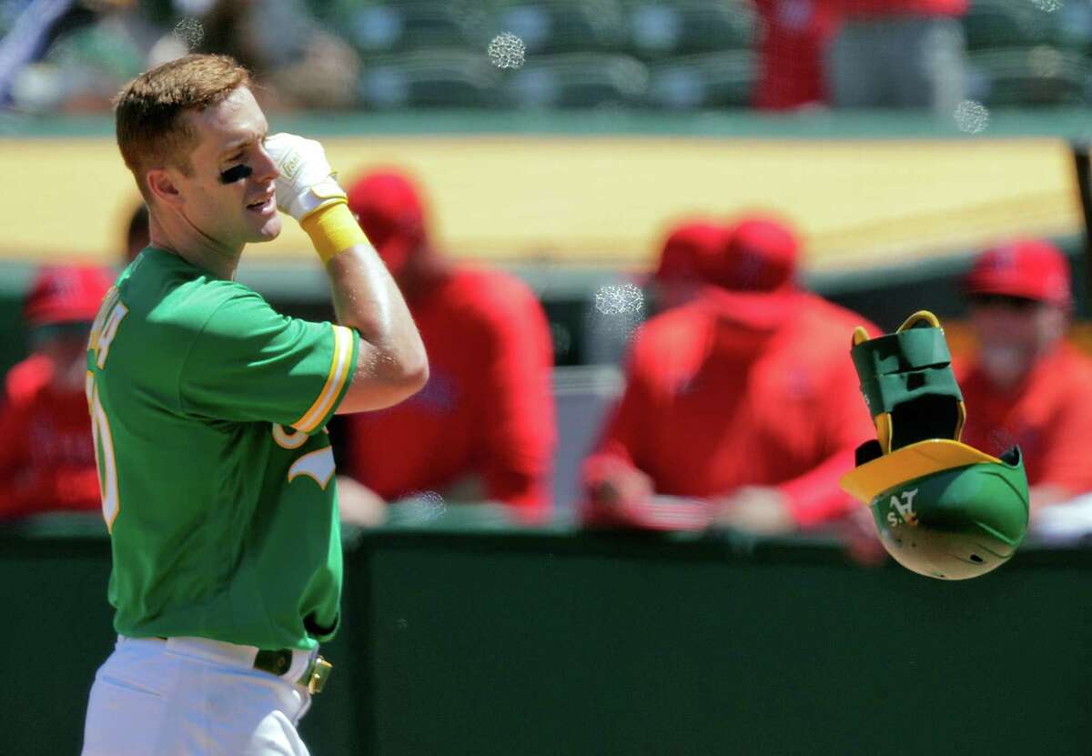 mark canha bat flip