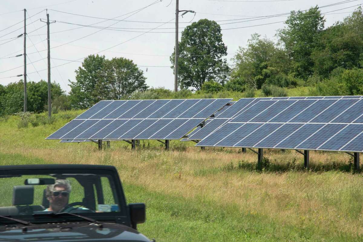 A solar farm is seen on the corner of Rte 23 and Two Town Rd. on Friday, June 25, 2021 in Craryville, N.Y. (Lori Van Buren/Times Union)