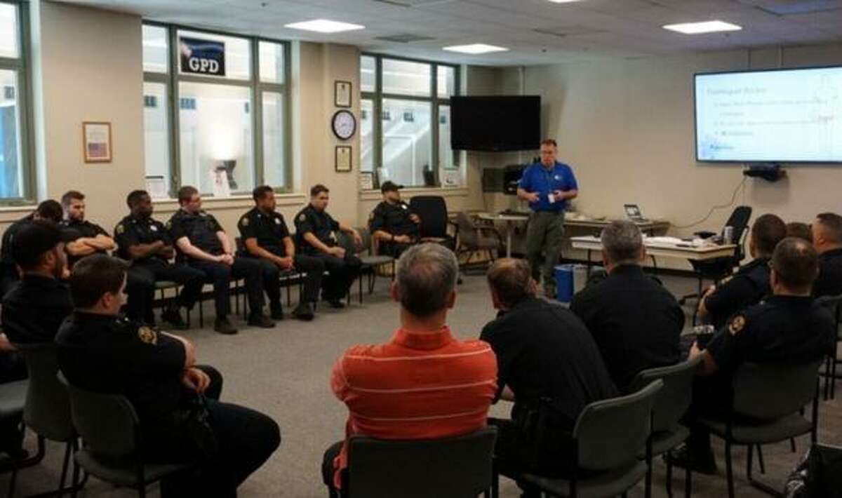 Emergency medical training, leadership training and search techniques were all part of the training regimen at the Greenwich Police Department this month.