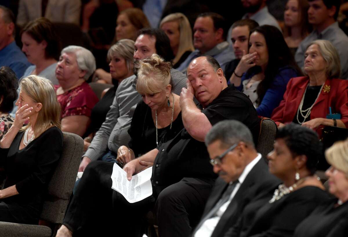 Family and others take in the service during W.L. Pate's funeral at One City Church Friday. Photo made Friday, June 25, 2021 Kim Brent/The Enterprise