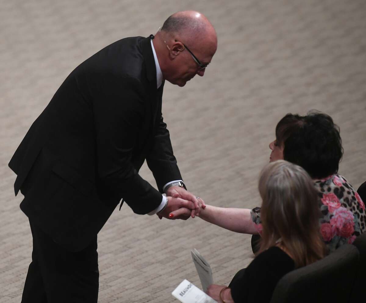 The funeral service for W.L. Pate was held at One City Church Friday. Photo made Friday, June 25, 2021 Kim Brent/The Enterprise
