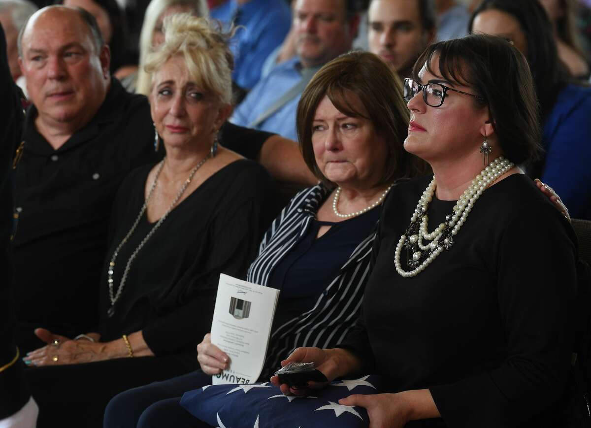 A military honors ceremony was held during the funeral service for W.L. Pate at One City Church Friday. Photo made Friday, June 25, 2021 Kim Brent/The Enterprise