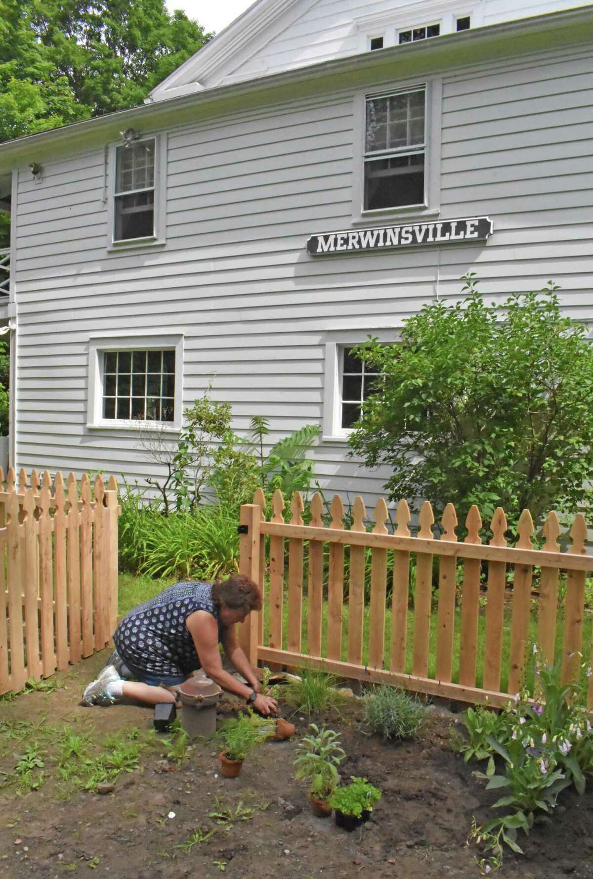 The Merwinsville Hotel in Gaylordsville, where a kitchen garden was installed a couple years ago.