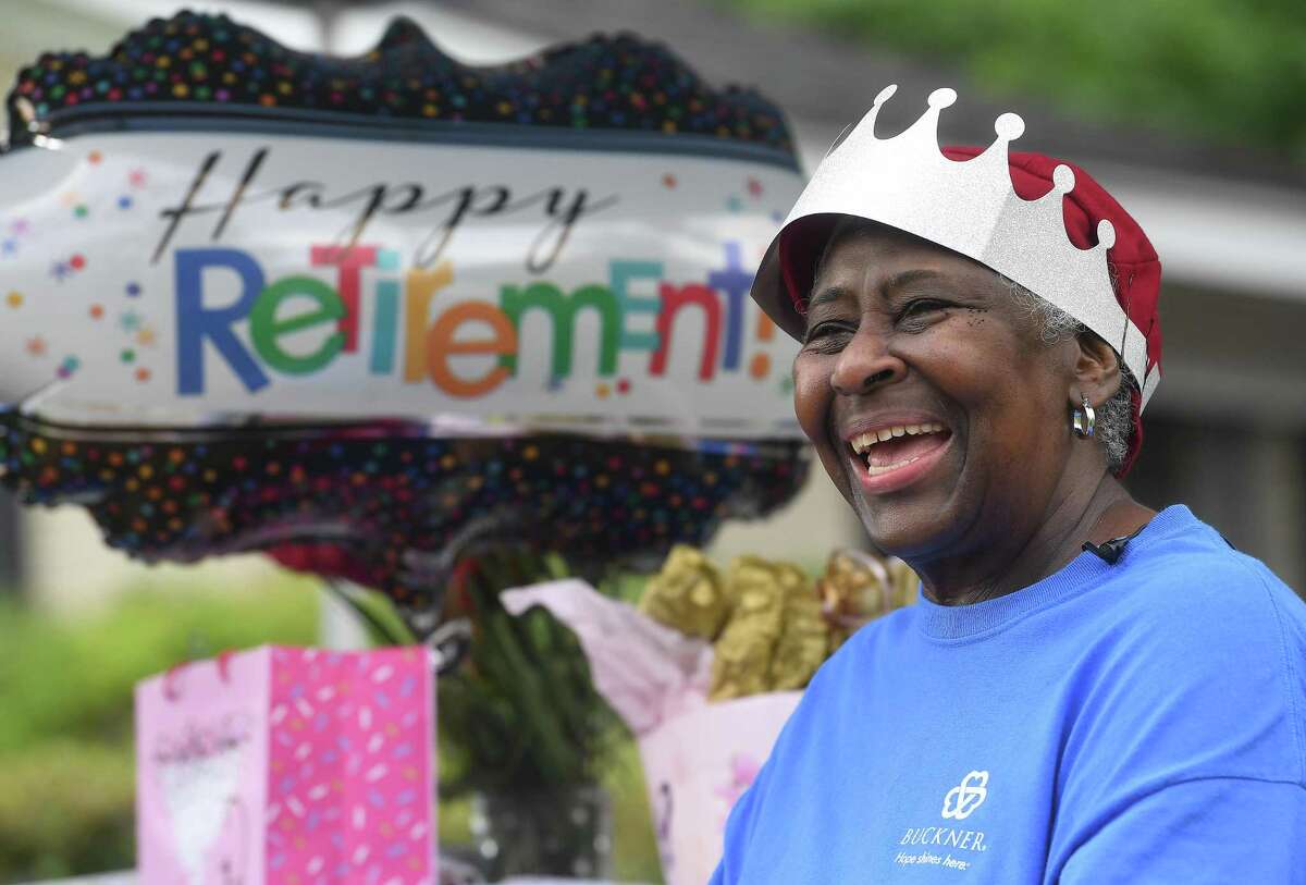 Diverna Abatte was queen for a day during a drive-by parade and celebration at her home to honor her 42 years serving as a foster parent. Abatte fostered with Buckner since 2002, but began her lifelong ministry of fostering with Jefferson County's Child Protective Services in 1979. In all, roughly 175 children have crossed her doorstep throughout the years, many. of which she has kept up with over the years. Photo made Wednesday, June 23, 2021 Kim Brent/The Enterprise