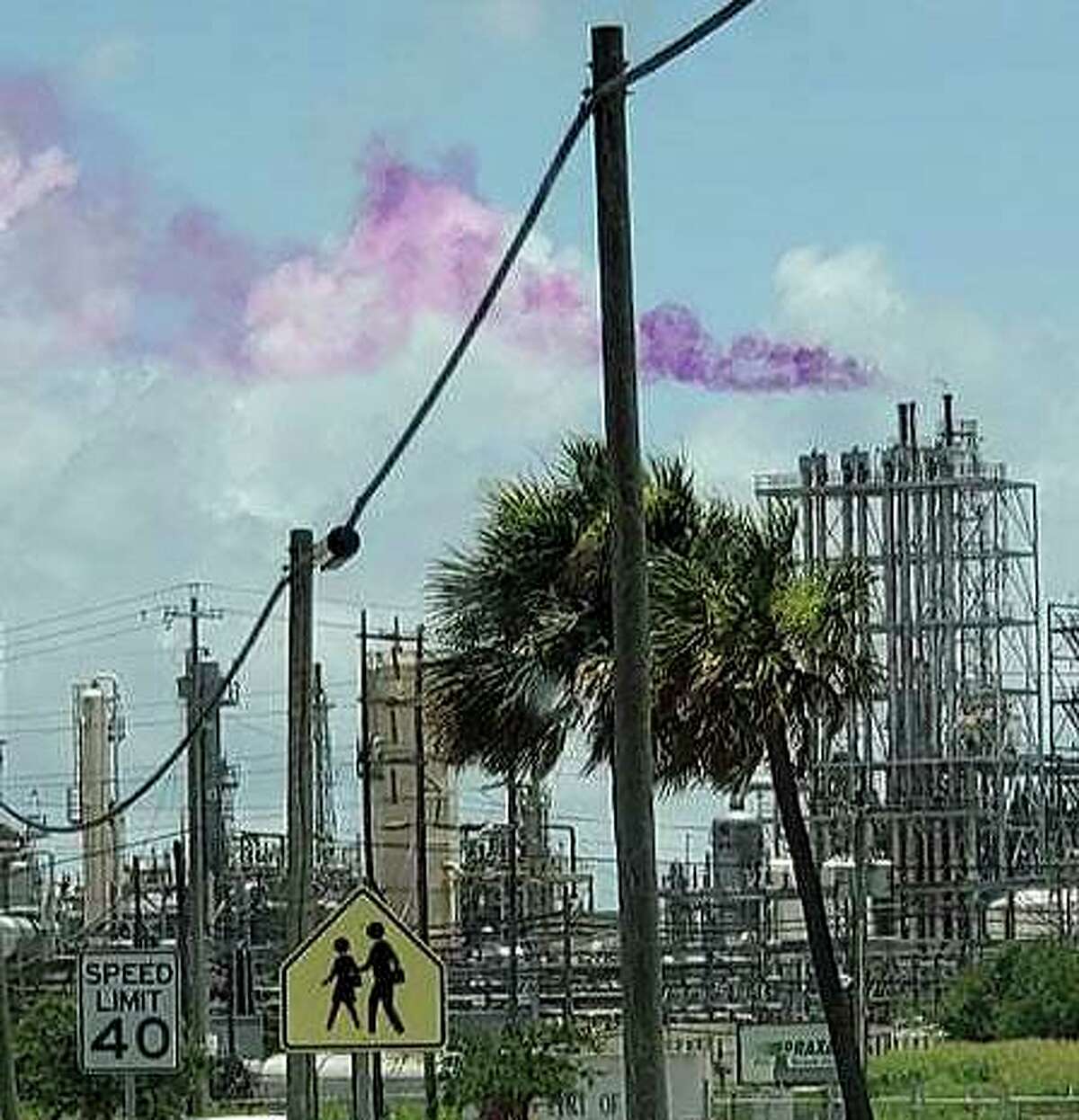 An unusual purple plume at Eastman Chemical Texas City caught attention over the weekend. The company said there was no cause for the community to be concerned.