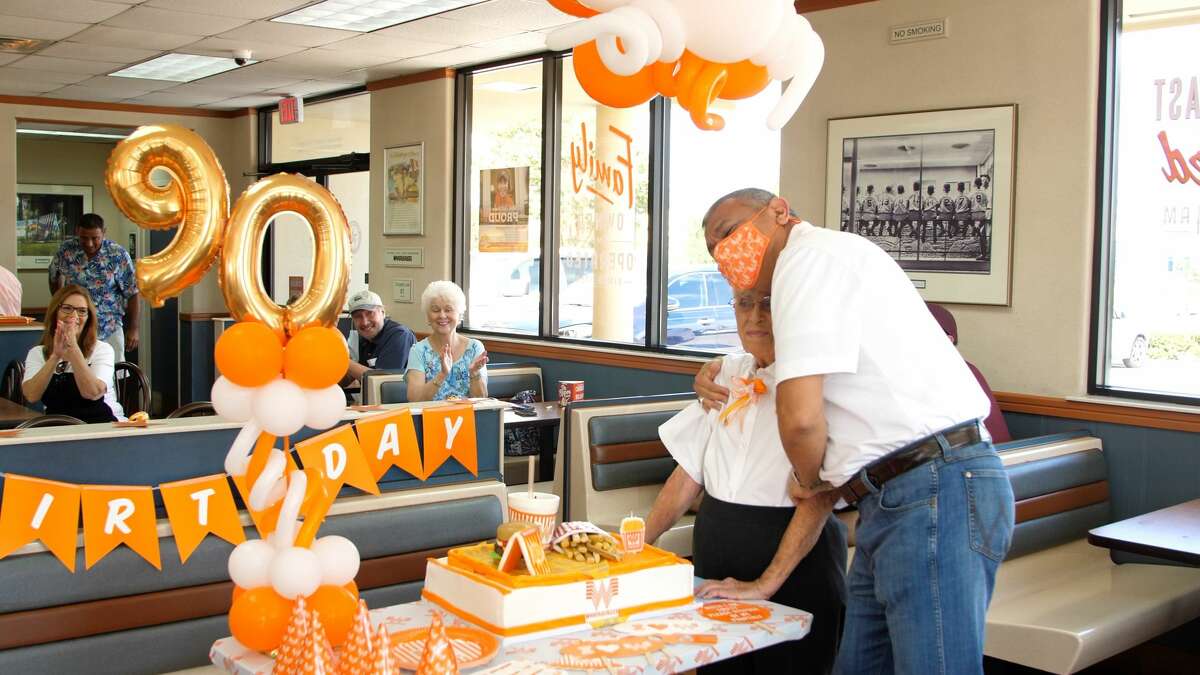 Last weekend, the beloved fast-food chain hosted a 90th birthday party for a longtime San Antonio employee, Joan Queller. 