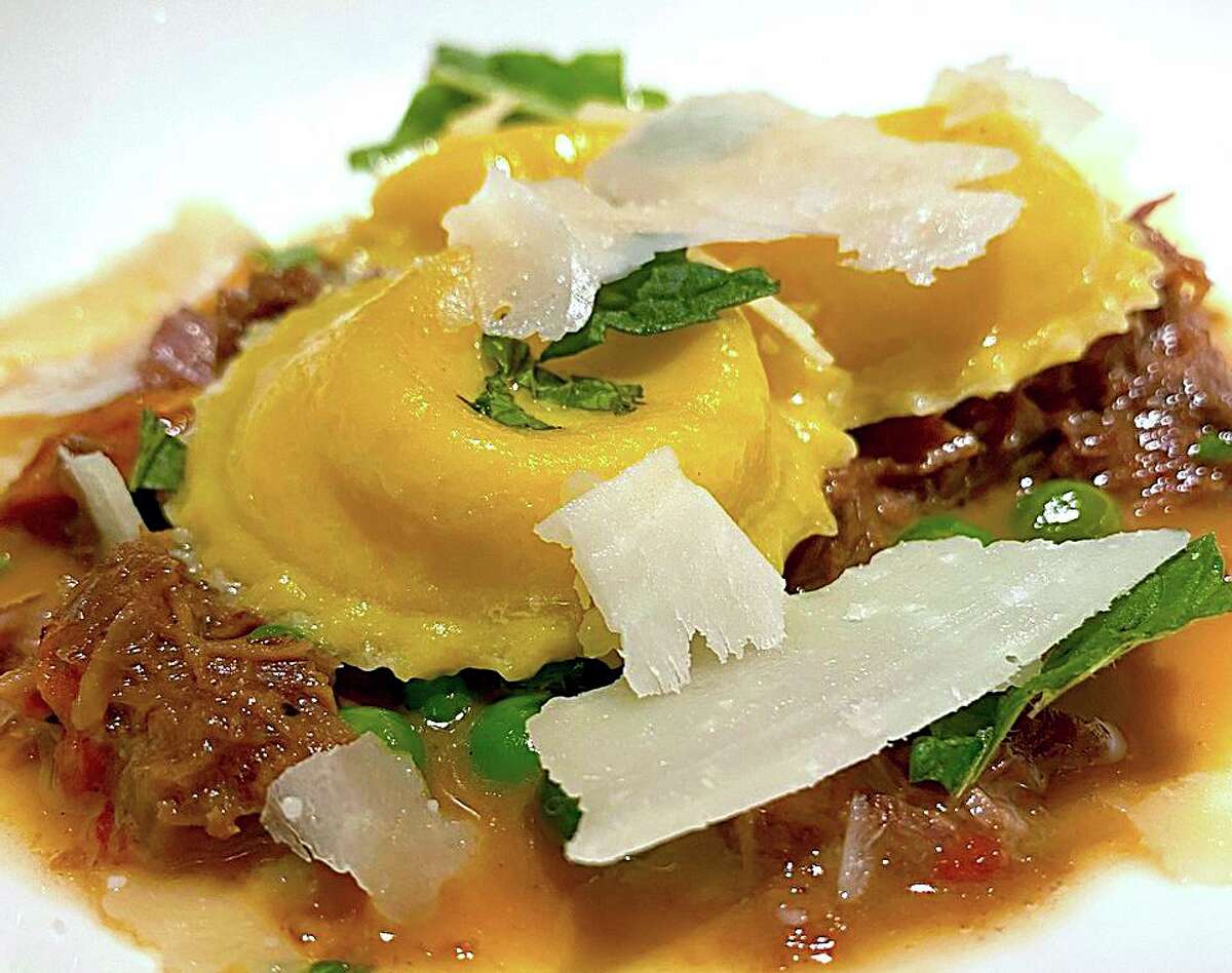 Goat cheese ravioli is among the dishes being planned for the menu of Allora, a new Italian restaurant coming to the Pearl this fall.