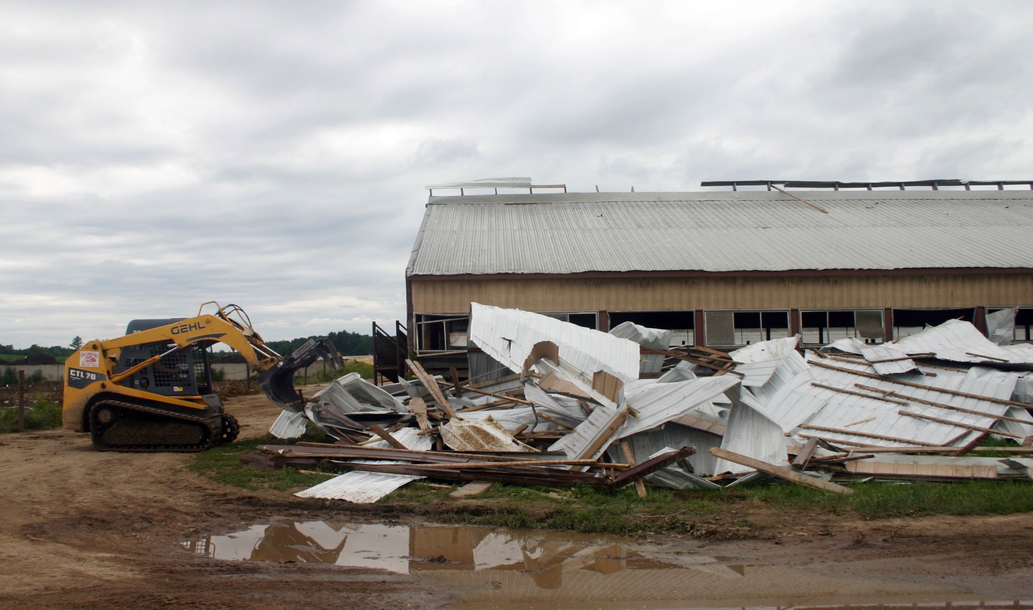 Photos show the damage a tornado caused in Remus