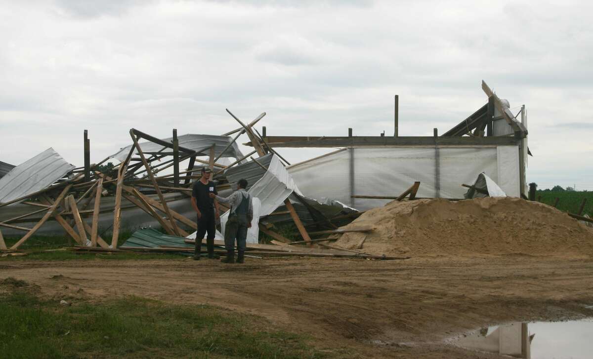 Photos show the damage a tornado caused in Remus