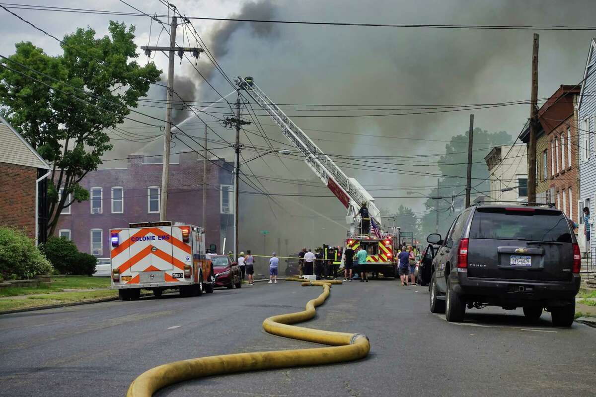 Firefighters treated for heat exhaustion at large Watervliet fire scene