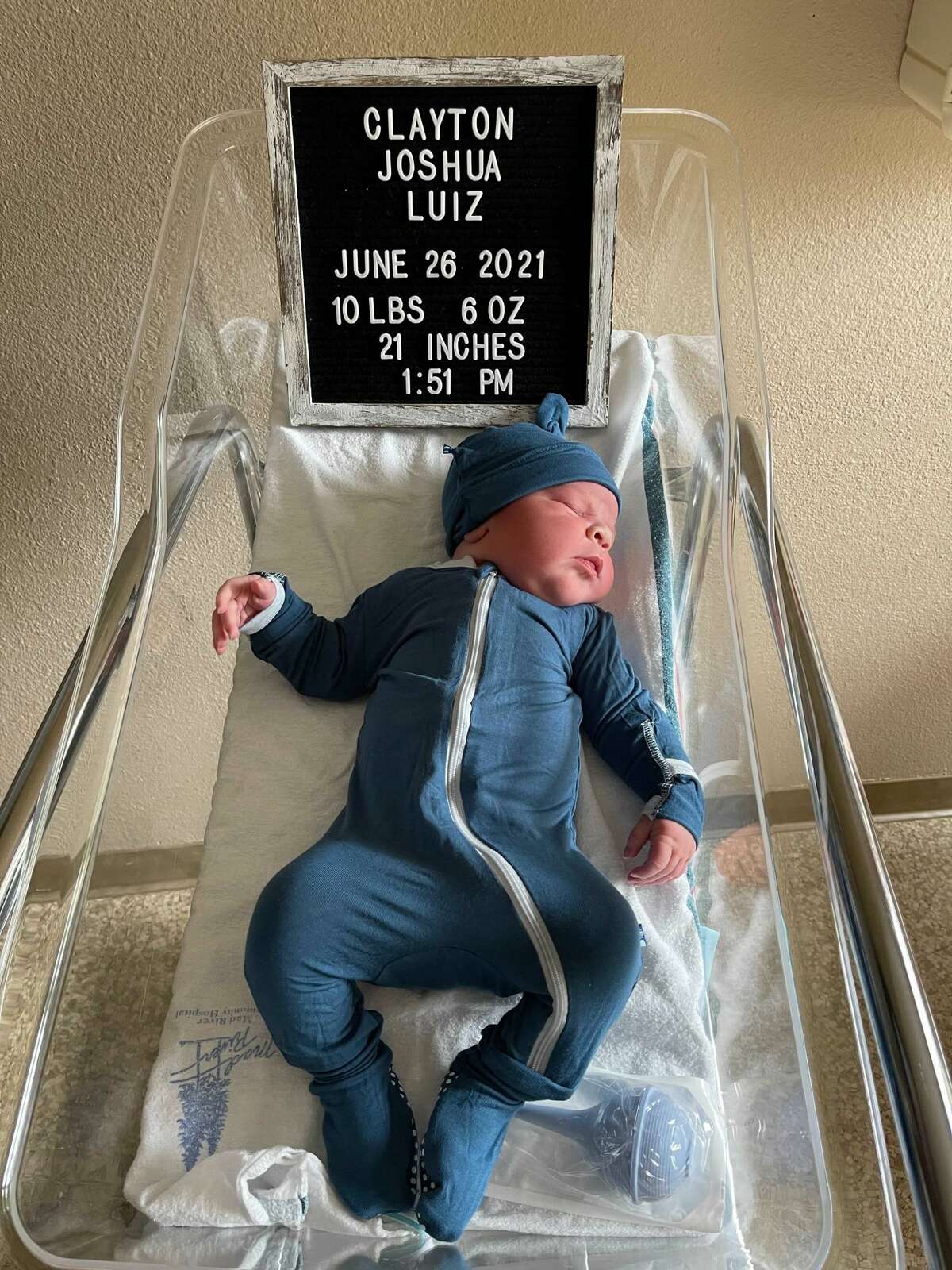 A photo of Clayton Joshua Luiz, born on June 26, 2021.