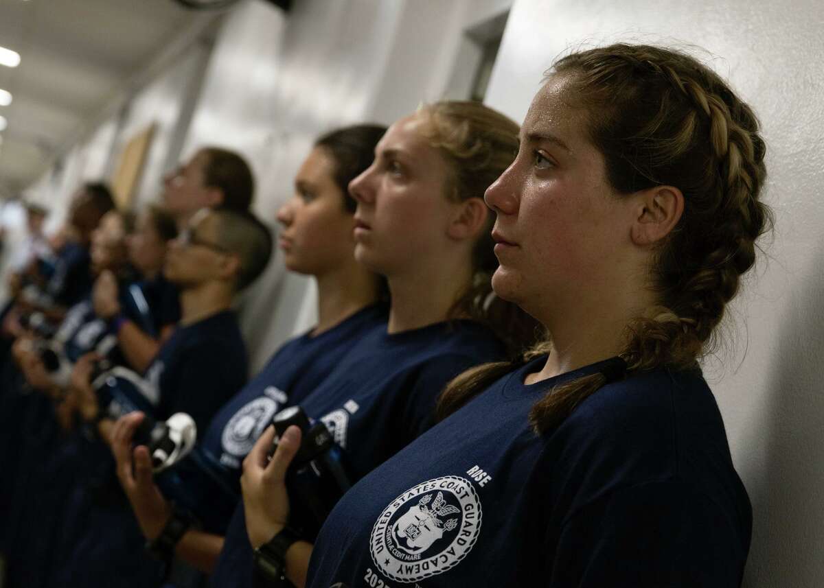 Nearly 300 new cadets join the U.S. Coast Guard Academy Monday in New London. The first day marks the start of swab summer, an intensive seven-week program that prepares students for military and academy life.