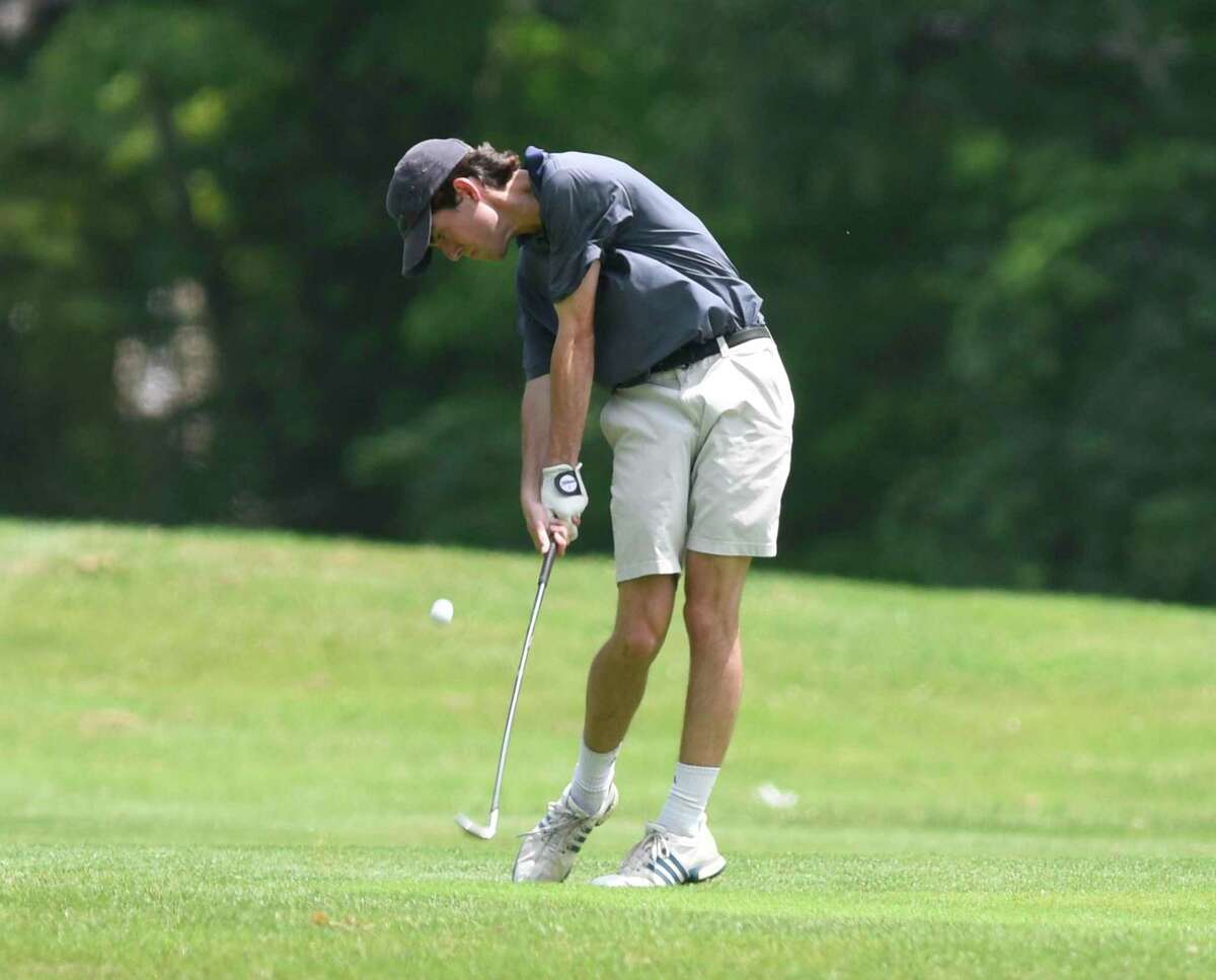 Chris Dunn plays in the 76th Annual Town Wide Men's Golf Tournament at Griffith E. Harris Golf Course in Greenwich, Conn. Sunday, June 27, 2021.
