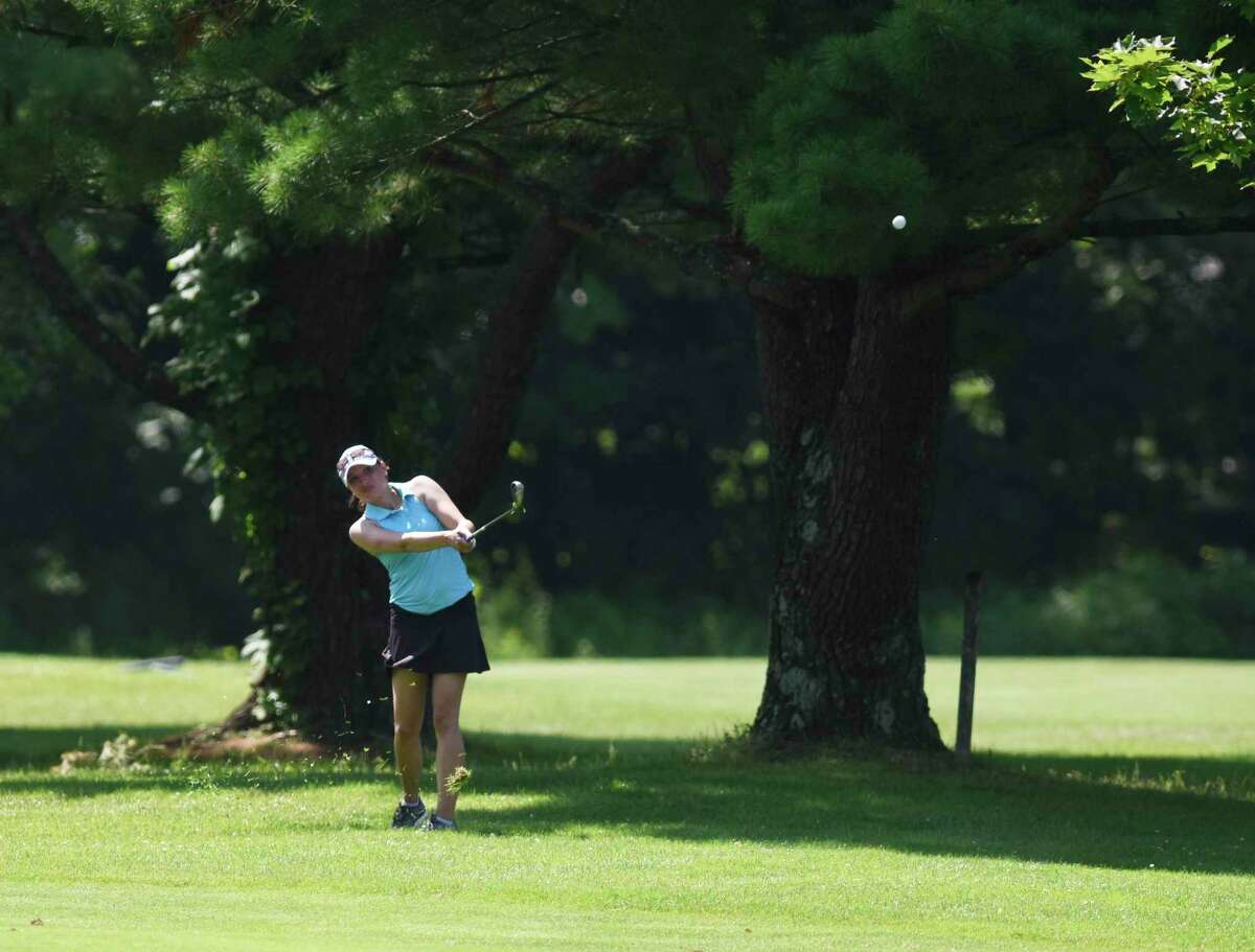 Kendyl Nethercott plays in the Town Wide Women's Golf Tournament at Griffith E. Harris Golf Course in Greenwich, Conn. Monday, June 28, 2021.