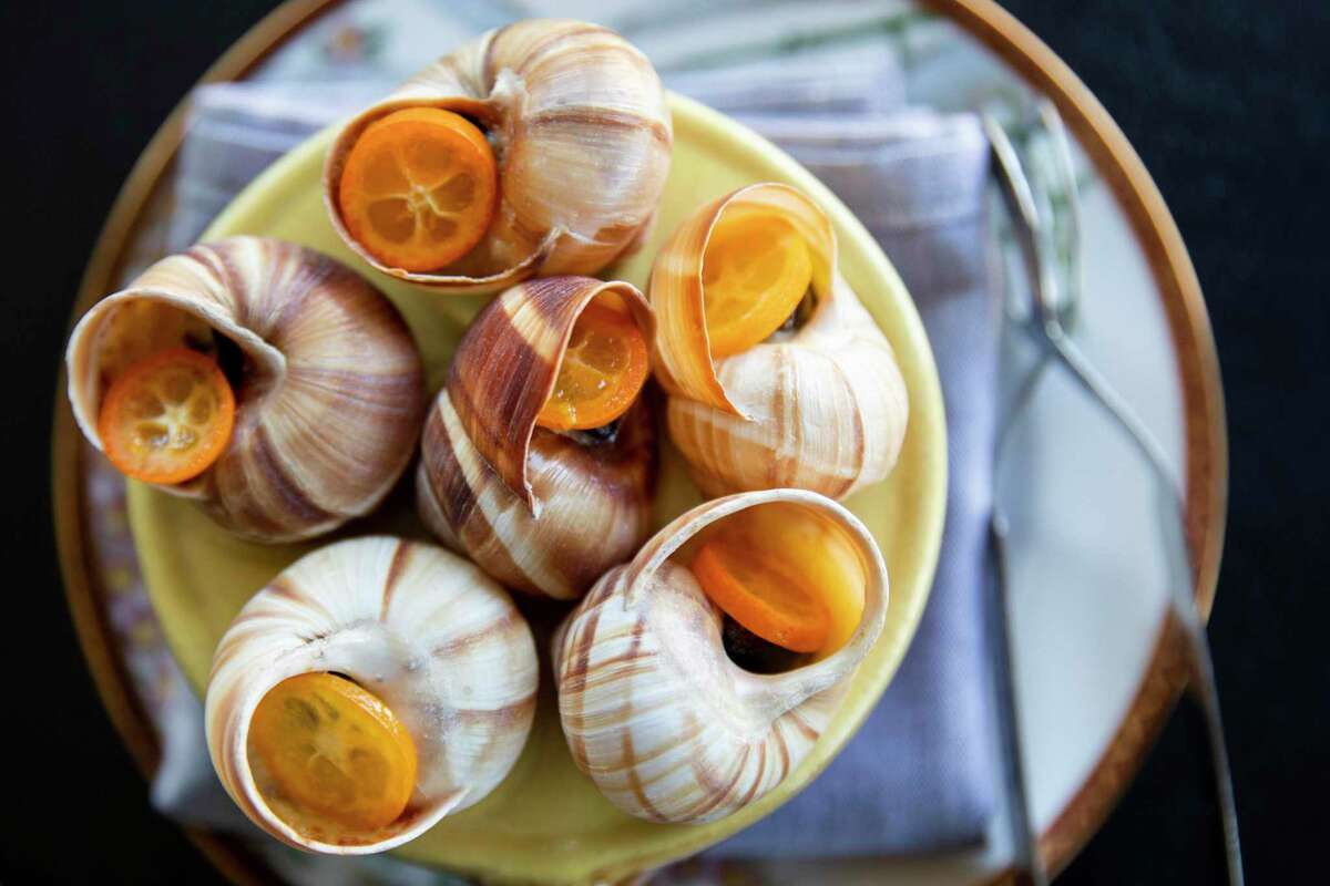 The snails, which feature a buttery sauce made with Shared Cultures’ cashew miso, are a mainstay at Snail Bar in Oakland.