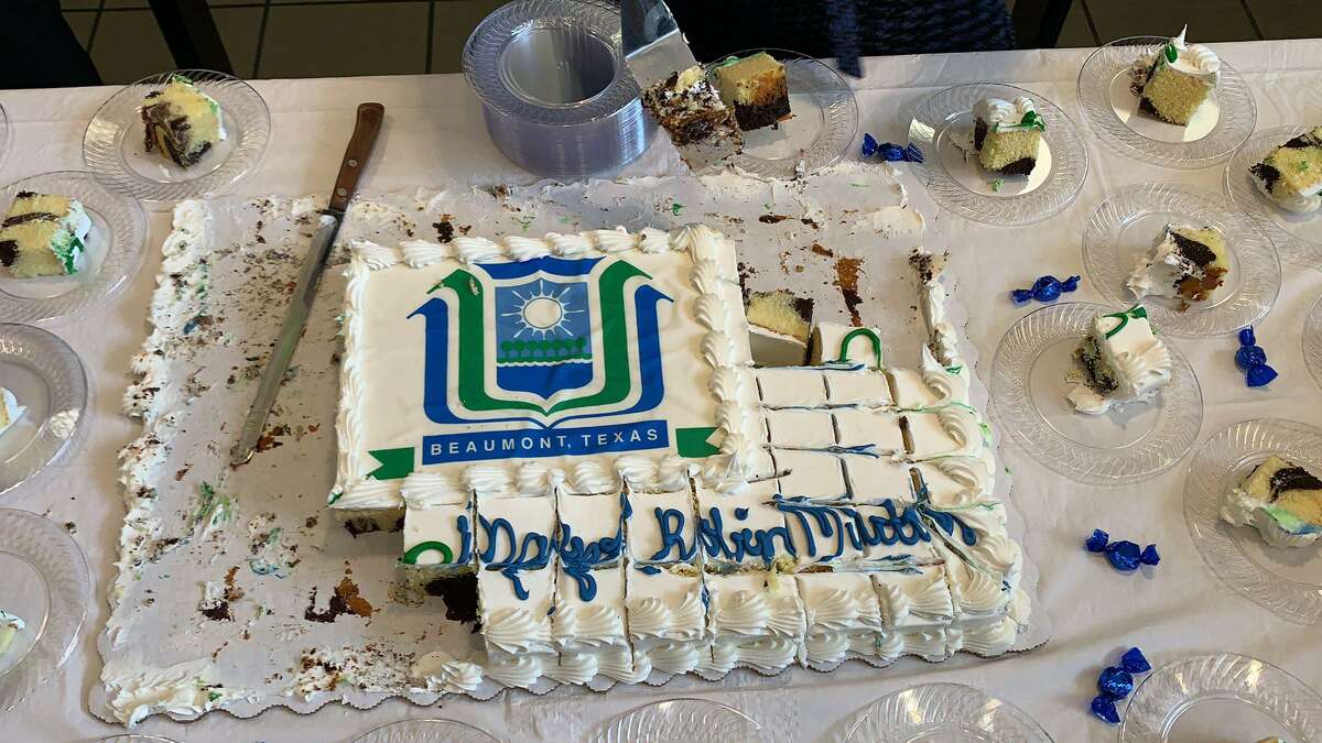 The city of Beaumont held a reception Tuesday afternoon in honor of new Mayor Robin Mouton.