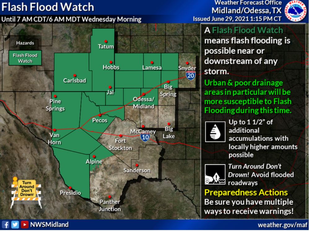 Chance of showers continues into next week